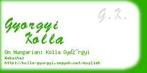 gyorgyi kolla business card